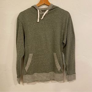 Live and Tell LAT Hoodie Sweatshirt Heather Olive Green French Terry XS